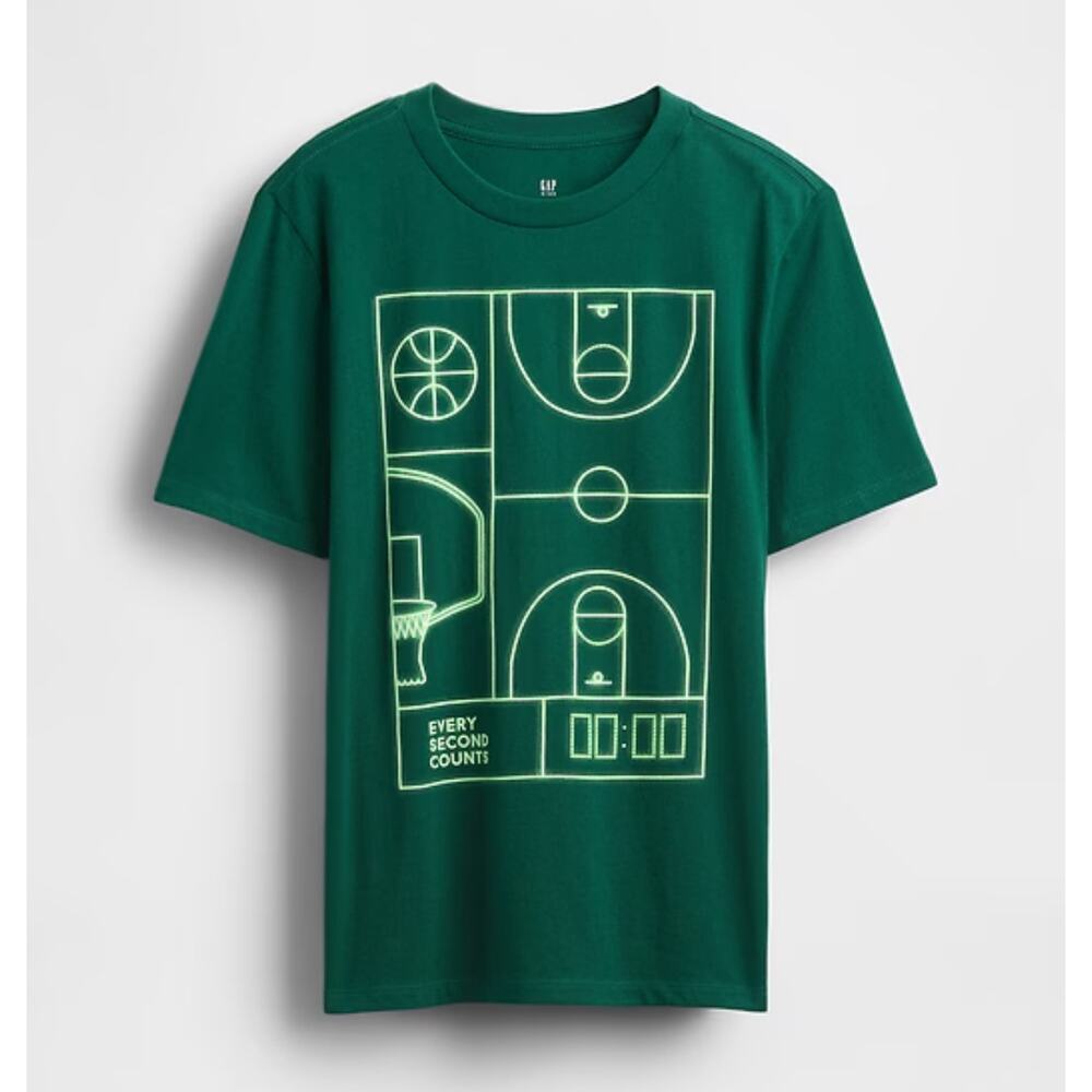 Gap Kids Boys Graphic T Shirt Size XXL 100% Organic Cotton Basketball - Picture 1 of 5